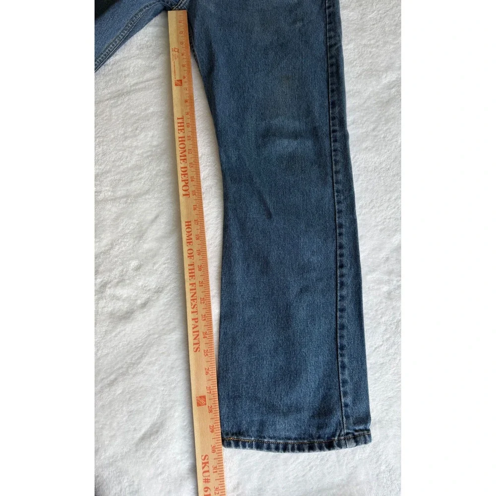 Levis 505 Mens Jeans 34x32 Regular Fit Medium Wash Blue Straight Leg Denim